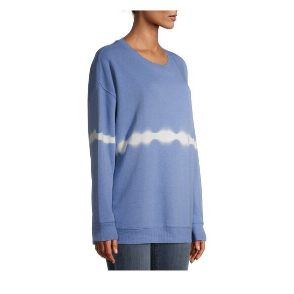 NWT Time and Tru Women's Crewneck Tunic Tie Dye Long Sleeve Sweatshirt SZ Medium - Picture 5 of 5